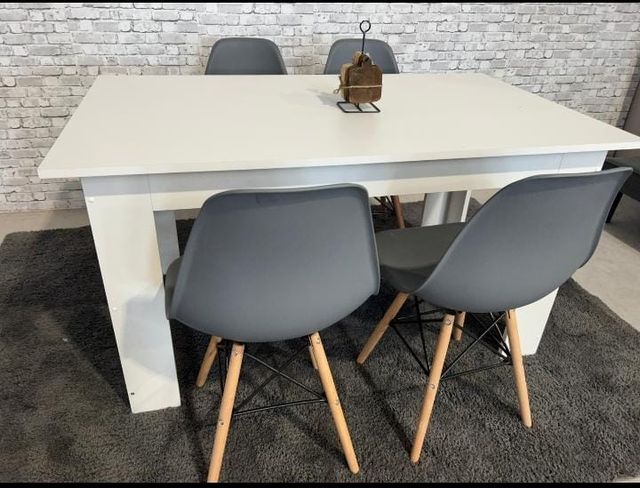 SUPER OFERTA MESA RUSTIC Y CUATRO SILLAS NORDICS