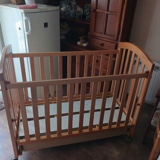 Cuna bebé madera haya