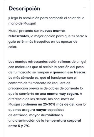 Manta refrescante Musqui M