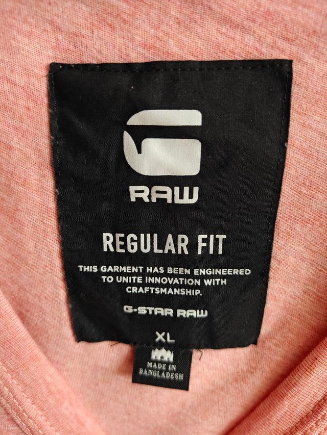 Camiseta G-Star RAW talla XL rosa