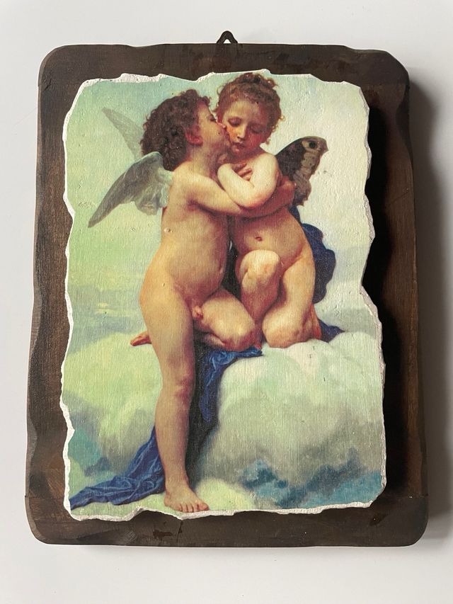 Quadro Angeli: Gesso e Legno