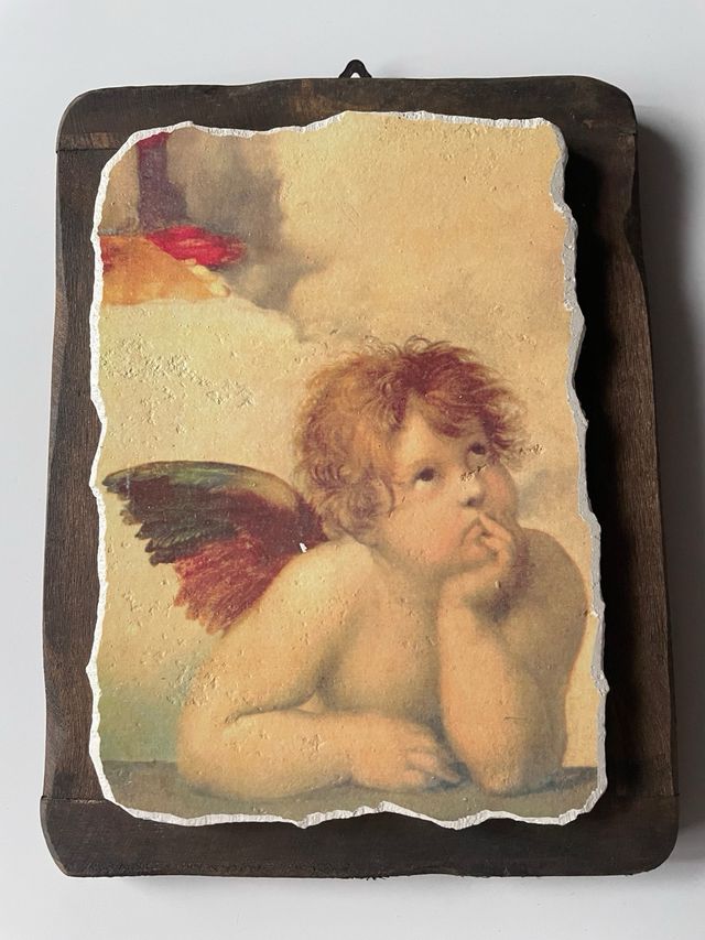 Quadro Angelo: Gesso e Legno