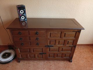 Máquina coser antigua + mueble