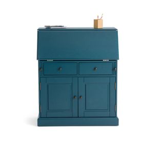 Escritorio aparador  azul madera montado 