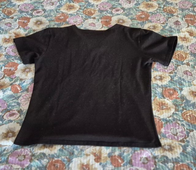 Maglietta leggera cotone e pailettes taglia XL