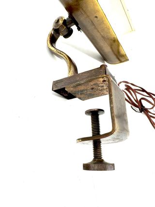 Lampada vintage da scrivania anni ’50/60 con morsetto – Funzionante