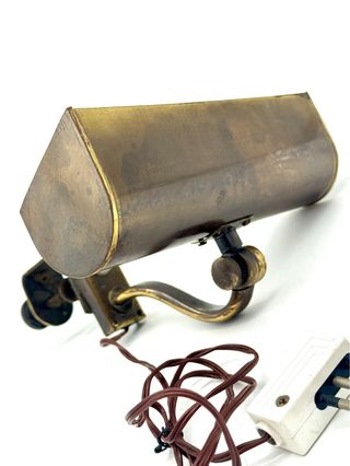 Lampada vintage da scrivania anni ’50/60 con morsetto – Funzionante