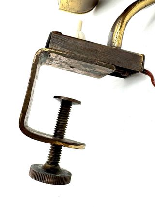 Lampada vintage da scrivania anni ’50/60 con morsetto – Funzionante