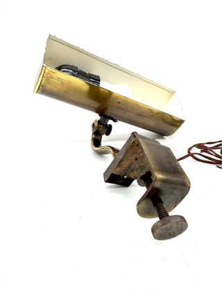 Lampada vintage da scrivania anni ’50/60 con morsetto – Funzionante