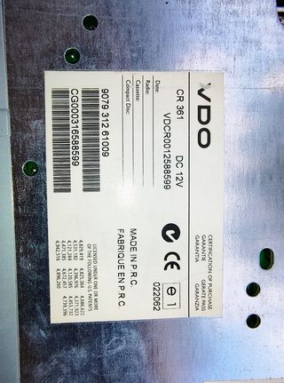 Radio Cassette Peugeot VDO CR-301