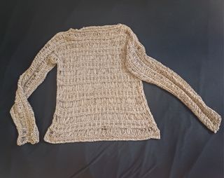 Jersey beige calado talla M