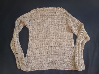 Jersey beige calado talla M