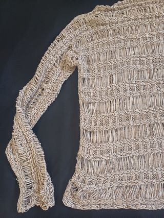 Jersey beige calado talla M