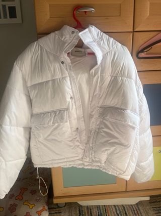 Chaqueta acolchada blanca