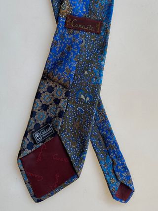 Corbata seda Canasta Santa Eulalia
