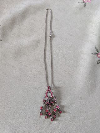 Collana vintage rosa | Pendente