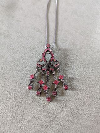 Collana vintage rosa | Pendente
