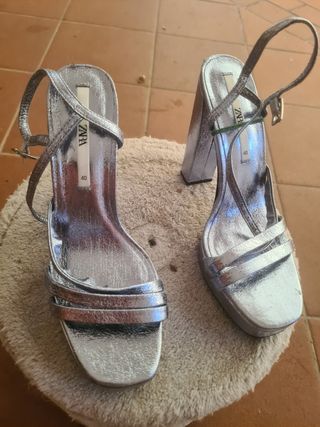 Sandali Zara argento, n.40