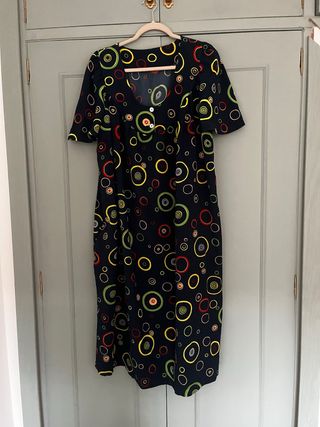 Vestido años 70 multicolor