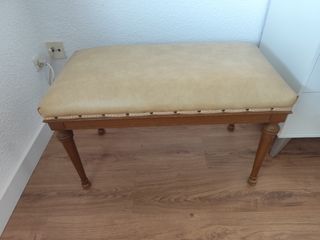 Reposapiés madera vintage 73x38x43cm