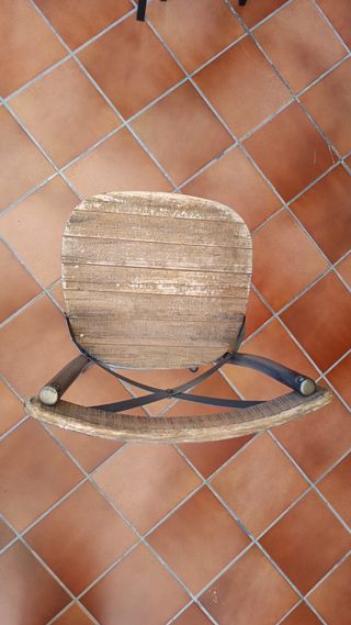 4 Taburetes bar/terraza metal y madera.