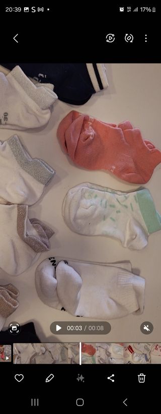 Calcetines niña 31-34 - Rosa y blancos