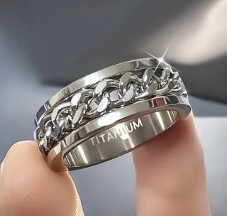 Anillo Titanio - Plata talla 9 a 12