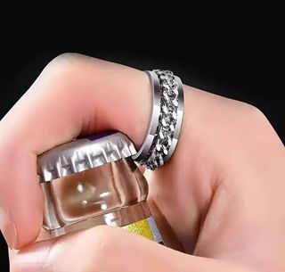 Anillo Titanio - Plata talla 9 a 12