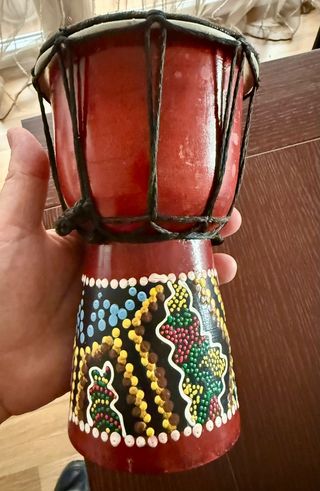 Tambor decorado artesanal