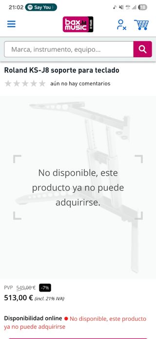 Soporte ROLAND KS-J8