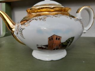 Servizio da tè in porcellana, oro 24k