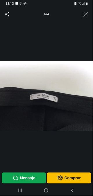 Falda negra PULL&BEAR, talla S