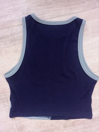 Top corto California - Tonos azules
