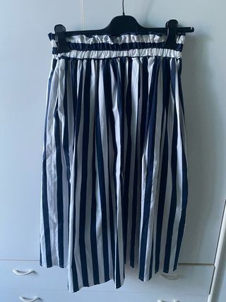 Gonnellone 100% cotone bianco e blu