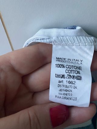 Gonnellone 100% cotone bianco e blu