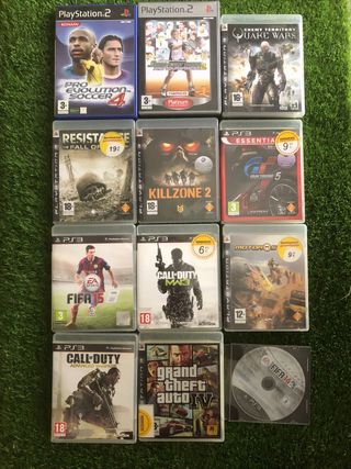 PS3 (PlayStation 3) + 2 mandos + 12 juegos