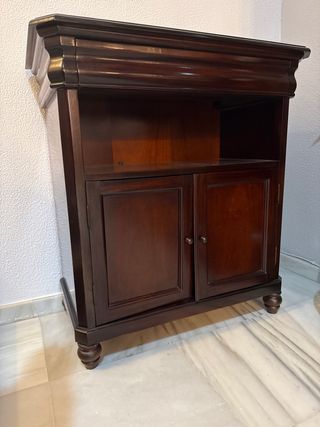 Mesa TV madera caoba