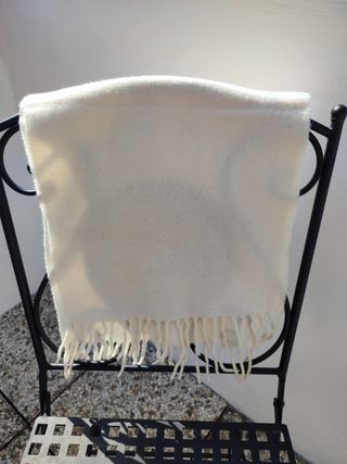 Sciarpa bianca in lana