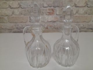 Set da tavolo olio e aceto in vetro e legno