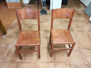 Egurrezko 2 aulki / 2 sillas madera