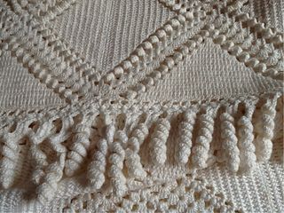 OFERTA! Colcha algodón ganchillo blanco