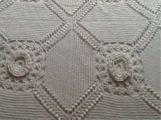 OFERTA! Colcha algodón ganchillo blanco