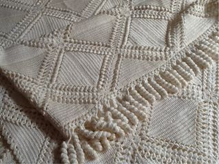 OFERTA! Colcha algodón ganchillo blanco