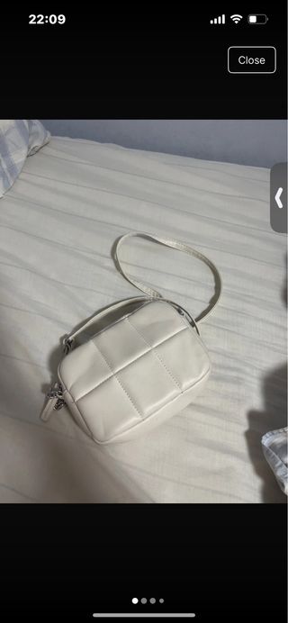 Bolso bandolera Zara blanco
