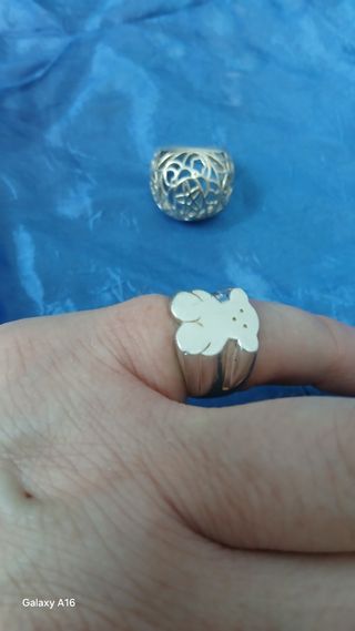 Lote Anillo Tous Plata Ley +  Anillo Diseño Plata