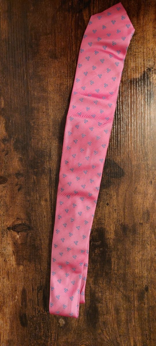Corbata Mirto rosa con estampado
