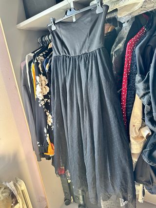 Vestido negro tul