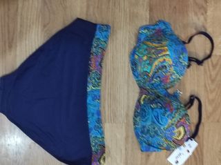 Bikini azul estampado paisley