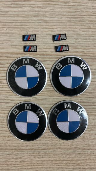 Tapabujes bmw con pegatina del pack M
