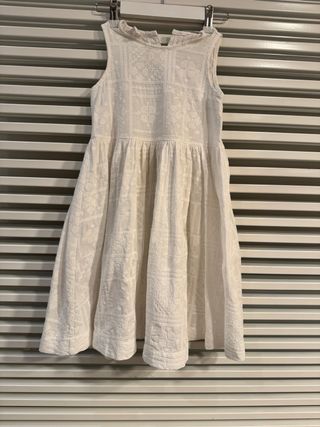 Vestito bimba bianco ricamato